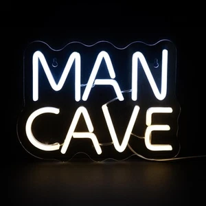 Man Cave Neon Sign USB Powered Best Dad Ever Fathers Day Gift Fun Present Neon - Photo 1/7