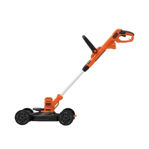 Black Decker 3 in 1 Electric Lawn Mower Trimmer Edger 12 Inch Lightweight Orange - Picture 1 of 10