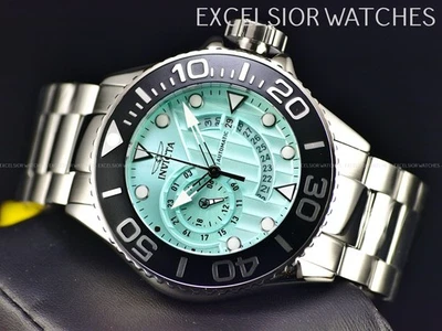 New Invicta Men's 52mm Grand Diver GMT AUTOMATIC Turquoise Dial SS 300m Watch - Image 1 of 4