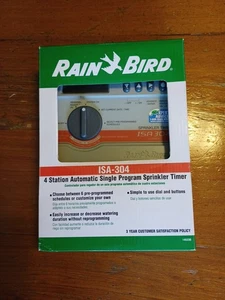 Rain Bird ISA304 Aspersor Automático Temporizador Nuevo Antiguo Stock Caja Abierta Con Batería - Imagen 1 de 2