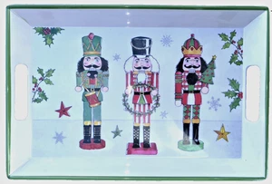 Christmas  Holiday Nutcracker Melamine Serving Tray PERFECT! DW Safe! rare - Picture 1 of 9