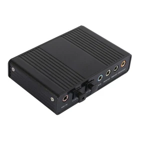 Optical External 6 Channel 5.1 Audio Output Adapter Sound Card USB SPDIF for PC - Picture 1 of 9