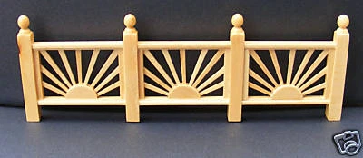 Dolls House Sun Trellis Fence Wooden Single 1:12 Scale Garden Accessory tumdee - Image 1 of 4