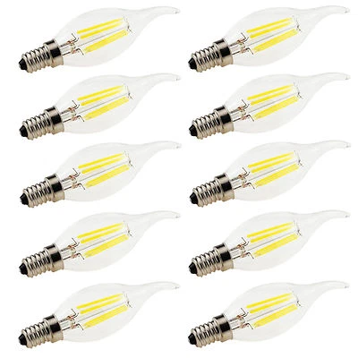 10X Retro E14 SES C35 2W 4W 6W Edison Filament Bulb LED Light Lamp Candle 220V - Image 1 of 4