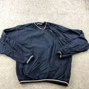 Vintage Chase Pullover Men Large Blue Solid Blank Windbreaker Nascar Racing - Picture 1 of 8