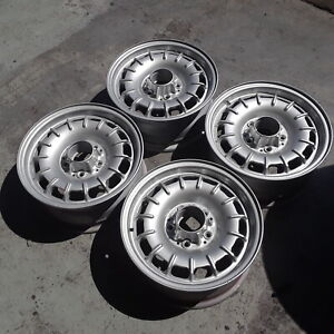 Set 4 Powdercoated Mercedes 14 x 6" Bundt Rims Wheels W123 W126 W116 W108 R107