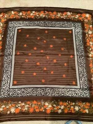 复古 Pa Paris 花卉围巾多色 25 英寸 X 25 英寸 — 第 1/4 张图片