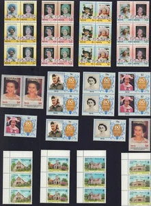 NEVIS 1985-1986 REGINA MADRE ELISABETTA SET NATALE X 3 427-430, 452-453, 456 - Foto 1 di 1