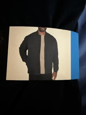 Jacket Men’s Large Banana Republic Bomber Blue Water repellent NEW Zipper Logo - Image 1 of 4