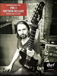 Muse Matthew Matt Bellamy Signature MBC-1 Cort Guitar pubblicità stampa pubblicitaria - Foto 1 di 3