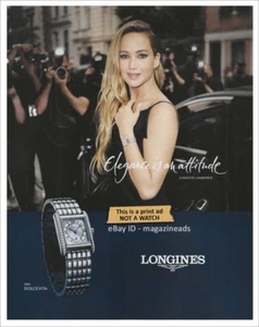 LONGINES Uhren 1-seitig PRINT AD 2023 JENNIFER LAWRENCE Mini Dolcevita - Bild 1 von 1