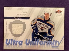 2007-08 Fleer Ultra David Legwand Ultra Uniformity Jersey Card #U-DL SP