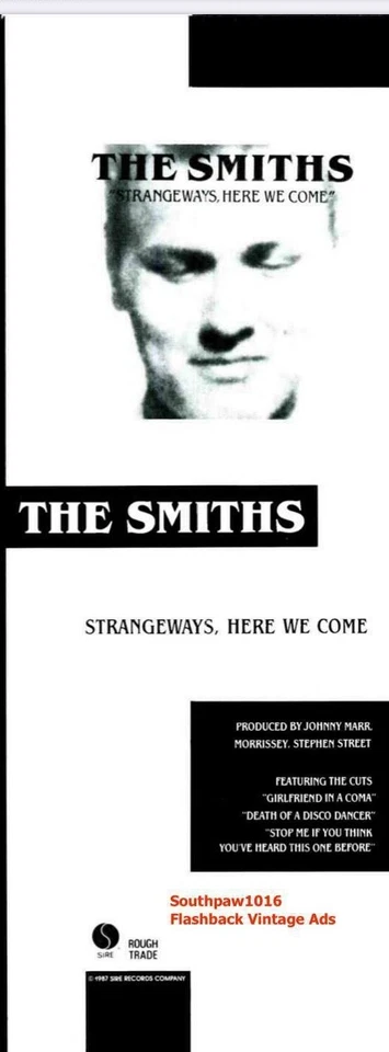 Classic 1987 The Smiths "Strangeways, Here We Come" Album Release Promo Ad Print - Image 1 of 1