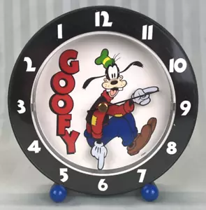 Vintage 1990er Disney Goofy Reverse Backwards 5,5" Uhr funktioniert getestet - Bild 1 von 5