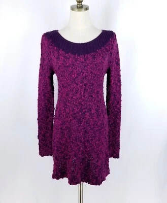 Suéter Pullover Soft Surroundings Mezcla Lana Talla S Rosa Púrpura Grueso Tejido Foto 1 de 4