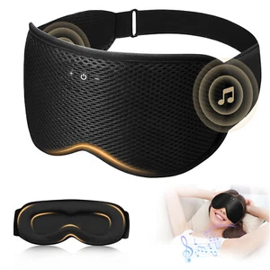 3D Bluetooth Sleeping Eye Mask Headphone Sleep Travel Music Eye Cover Wireless - Picture 1 of 13