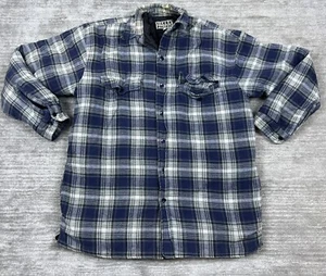 Sierra Pacific Shirt Mens Large Blue Plaid Thick Flannel Lumberjack - Picture 1 of 11
