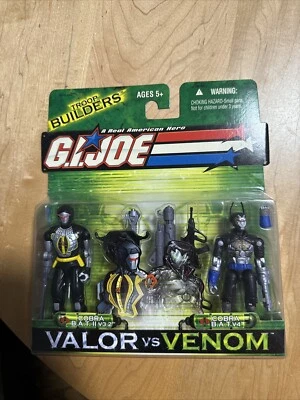 SEALED 2004 Gi Joe Valor Vs Venom COBRA BAT v3.2 & v4 MOC - Image 1 of 2