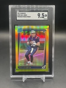 2021 Donruss #255 Mac Jones Premium Gold Press Proof RC SGC 9.5 - Picture 1 of 2