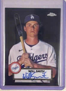 2021 Topps Chrome Platinum Anniversary Will Smith Auto BLACK Ref /10 Dodgers - Picture 1 of 8