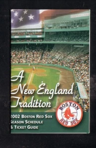 Boston Red Sox Fenway Park 2002 Pocket Schedule Fleet Bank - Bild 1 von 2
