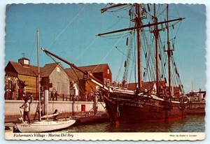 Fisherman's Village Marina Del Rey California ca 80er Chrom Continental Schoner - Bild 1 von 2