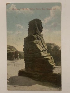 Vintage 1910s Cleopatra's Needle Postcard Ocean Beach San Diego California Rock - Picture 1 of 6