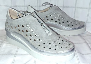 Zapato sin cordones Stonefly gris y blanco Vera Pelle 39 (US 8.5) - Imagen 1 de 5