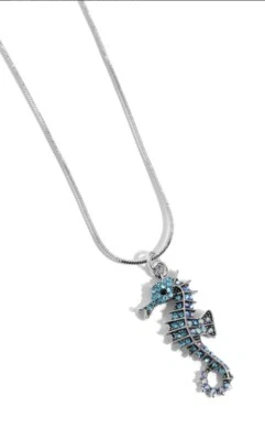 Paparazzi ~ Seahorse Shanty Blue IRIDESCENT Necklace ~ 🌊NEW RELEASE 2024🌊 Foto 1 de 2