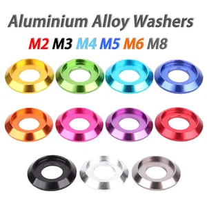 M2 - M8 eloxiertes Aluminium Linsen-/Knopfschraube Schraubenscheiben - 11 Farben - Bild 1 von 82