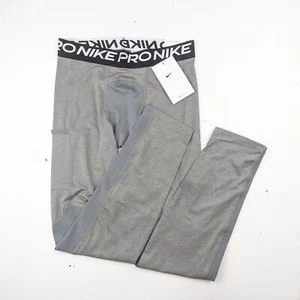 Nike Pro Gray Warm Base Layer Football Leggings - Youth - Picture 1 of 6