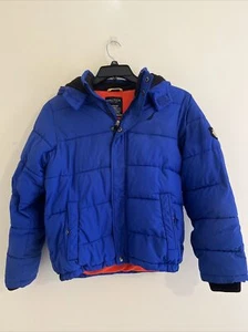 Nautica Puffer Winter Coat Sport Blue With Blue Logo L (14/16) (rip in Sleeve) - Picture 1 of 4