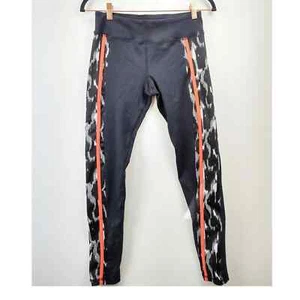 Trina Turk Black & Leopard Luxe Jacquard Side Stripe Leggings Orange Size Small - Picture 1 of 9