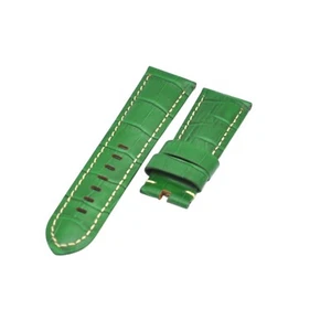 Correa de reloj de cuero verde 24x22 mm para sumergible Panerai Luminor Marina - Imagen 1 de 6