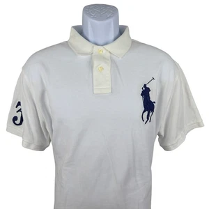 Polo Ralph Lauren Custom Slim Fit Weiß Poloshirt Big Pony Logo Nummer 3 XL - Bild 1 von 6