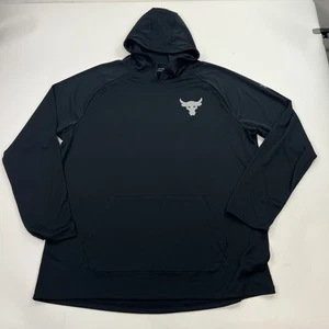 Felpa con cappuccio Under Armour Project Rock XXL nera 2.0 maglione tecnico palestra bodybuilding - Foto 1 di 8