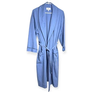 Vermont Country Store True Blue Cotton Wrap Bath Robe Tie Small - Picture 1 of 13