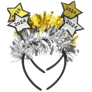 2 Pcs Pentagram Headband Miss New Year's Party Hair Bands Eve Headdress - Imagen 1 de 12