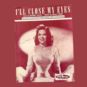 Partituras de colección ’ll Close My Eyes Dinah Shore Buddy Kaye Billy Reid 1945 - Imagen 1 de 4