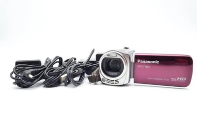 【VERY GOOD】Panasonic HDC-TM35 Violet HD Camcorder w/Battery Charger from Japan - Image 1 of 4