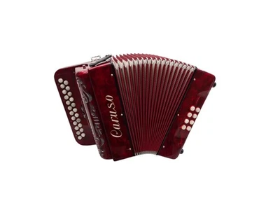 Harmonika Diatonisch Handharmonika Caruso C-04BC-RD 8 Bässe 2-reihig 4chörig rot - Bild 1 von 4