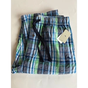 Tommy Bahama Herren Pyjamahose Medium kariert blau grün Nachtwäsche Loungewear neu mit Etikett - Bild 1 von 8