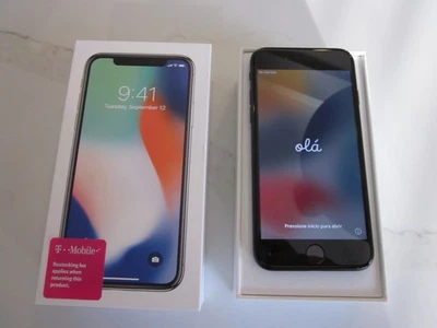 Apple iPhone X 64GB cinza espacial desbloqueado bom estado CAIXA ORIGINAL T-MOBILE - Imagem 1 de 4