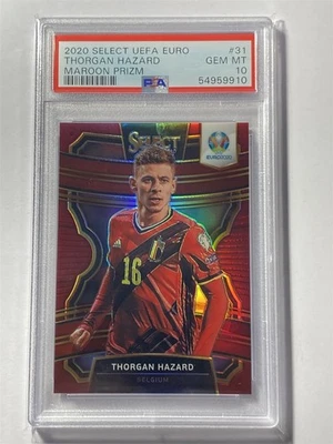THORGAN HAZARD 2020 Select UEFA Euro #31 Maroon Prizm 83/165 PSA Gem Mt 10 (Z3) - Image 1 of 2