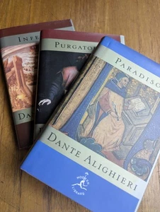 Göttliche Komödie Dante Hardcover 3 Bücher Set Cardi Übersetzung Schutzumschläge 1996 sehr guter Zustand - Bild 1 von 24