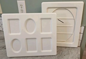 Lotto di 2 cornici portafoto bianche Tupperware vintage decorazione arte parete galleria - Foto 1 di 12