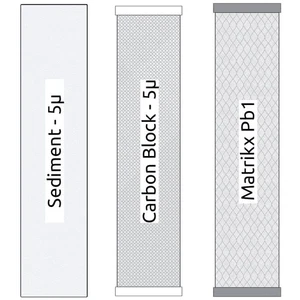 20-inch Big Blue 3 Stage Filter Kit with Sediment, Carbon Block and  Matrikx... - Picture 1 of 1