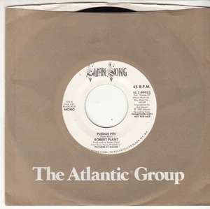 ROBERT PLANT (LED ZEPPELIN) - PLEDGE PIN - PROMO SWAN SONG 45 - GREAT SHAPE - Foto 1 di 2