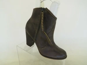 ALDO Brown Leather Zip Fashion Ankle Boots Booties Size 8 M - Picture 1 of 12