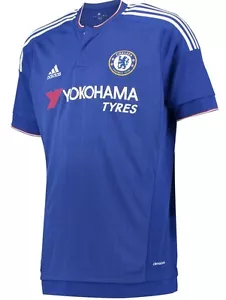 CHELSEA 2015/16 HOME (XL,L,M) ADIDAS BLUE ENGLAND S/SLEEVE FOOTBALL SOCCER SHIRT - Picture 1 of 12